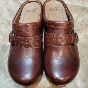 Dansko Brown Leather Mules